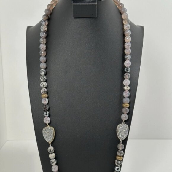 Silpada 925 CN Silver Druzy Ode To Geode Necklace - Picture 1 of 5